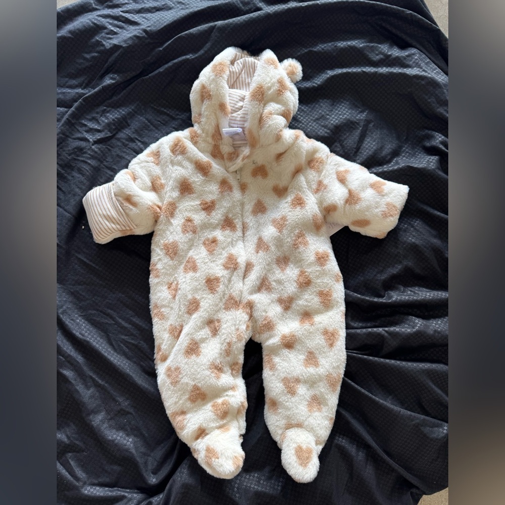 NWT Cozy Cream and Tan Kids One Piece